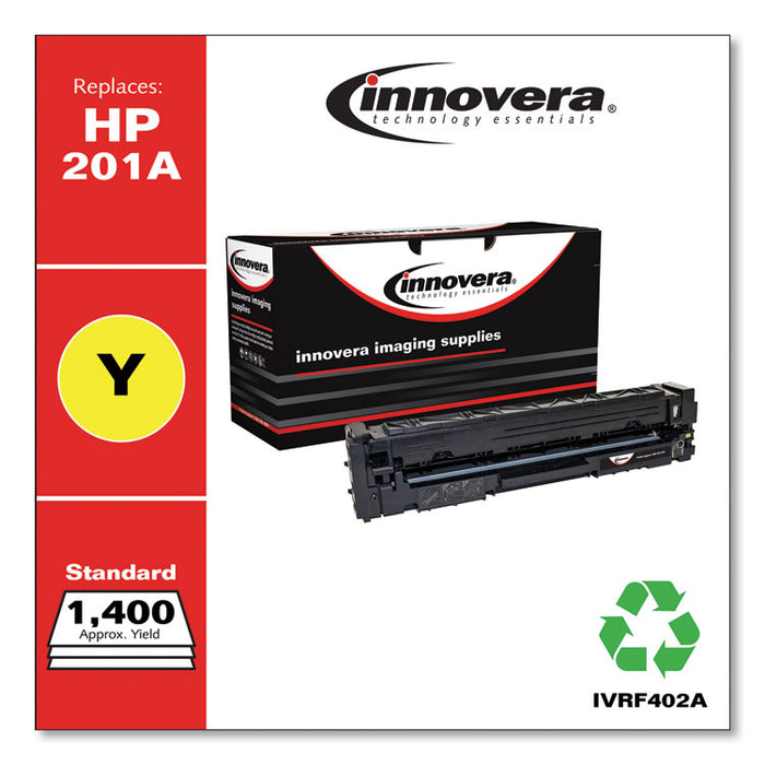 Remanufactured Yellow Toner Cartridge, Replacement for HP 201A (CF402A), 1,400 Page-Yield