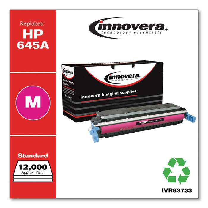 Remanufactured Magenta Toner Cartridge, Replacement for HP 645A (C9733A), 12,000 Page-Yield