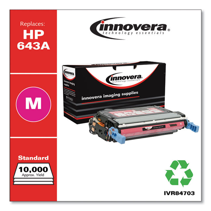 Remanufactured Magenta Toner Cartridge, Replacement for HP 643A (Q5953A), 10,000 Page-Yield