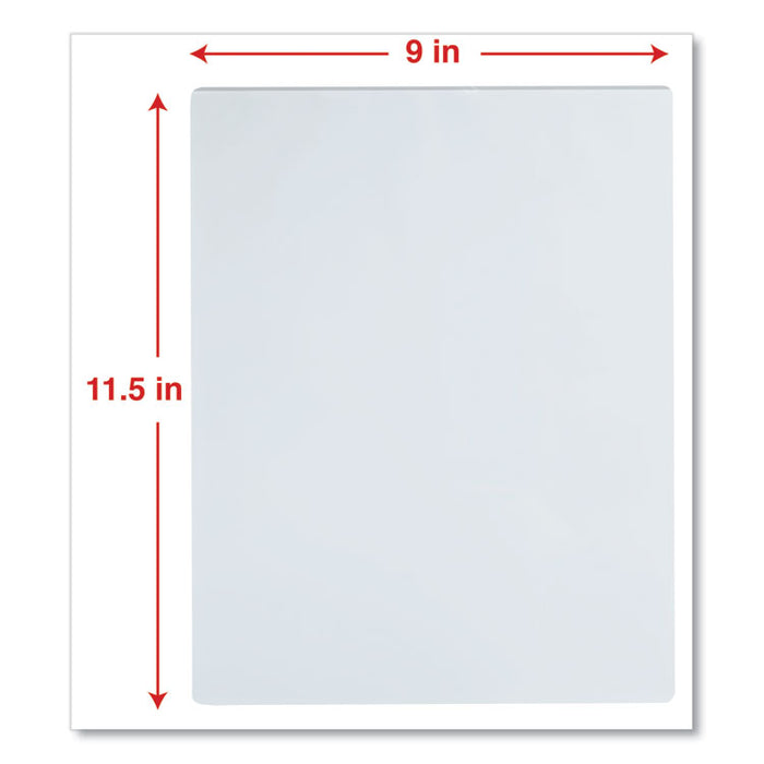 Laminating Pouches, 5 mil, 9" x 11.5", Matte Clear, 100/Pack