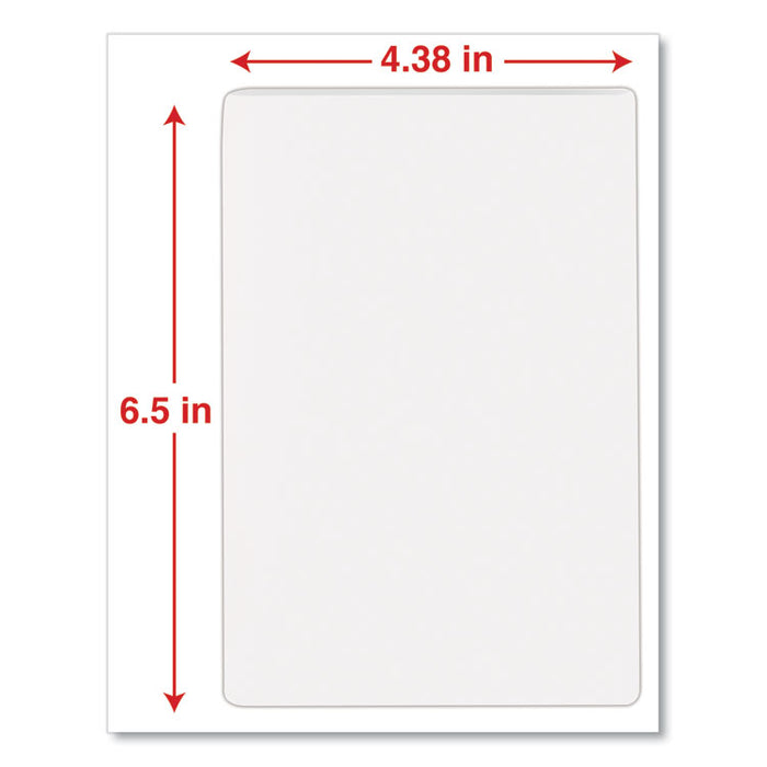 Laminating Pouches, 5 mil, 6.5" x 4.38", Crystal Clear, 100/Box