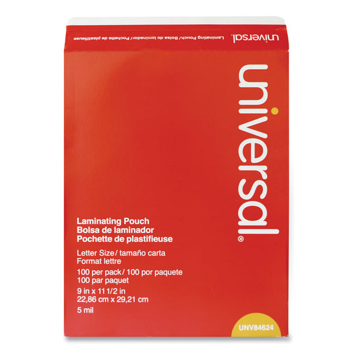 Laminating Pouches, 5 mil, 9" x 11.5", Matte Clear, 100/Pack