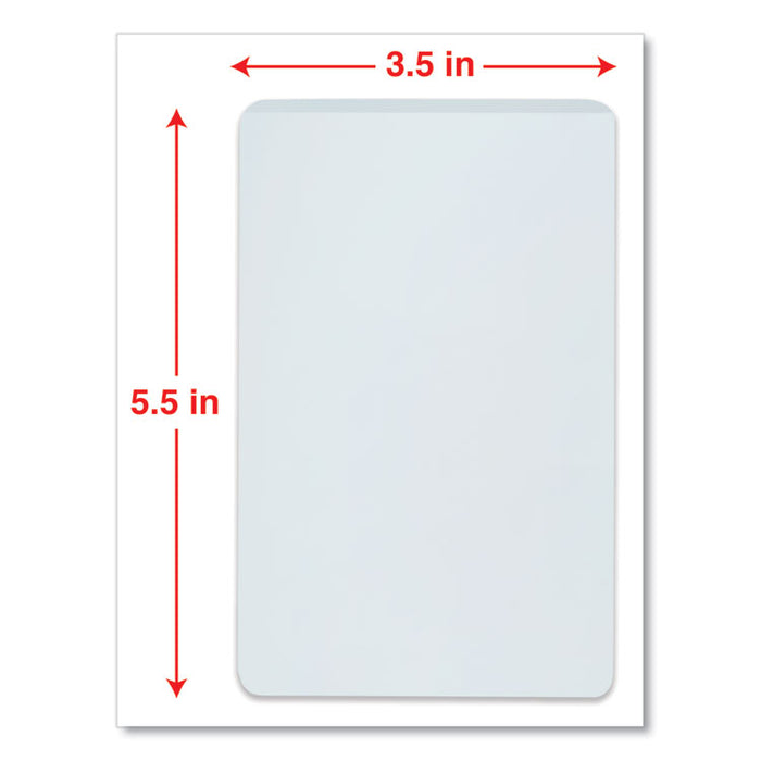 Laminating Pouches, 5 mil, 5.5" x 3.5", Matte Clear, 25/Pack