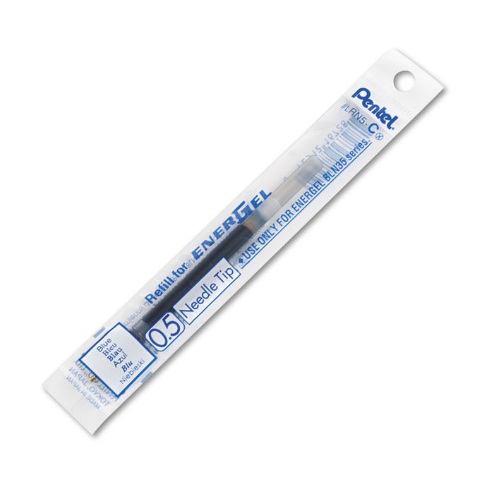 Refill for Pentel EnerGel Retractable Liquid Gel Pens, Needle Tip, Fine Point, Blue Ink