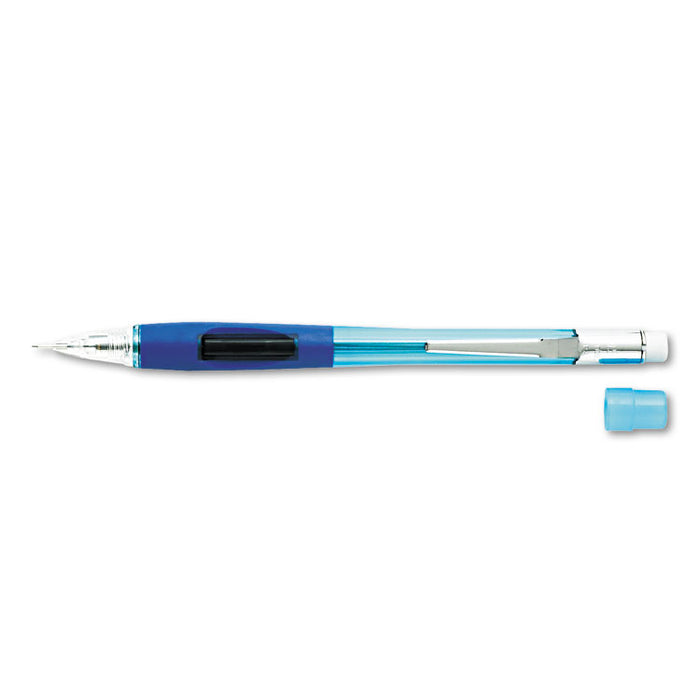 Quicker Clicker Mechanical Pencil, 0.5 mm, HB (#2.5), Black Lead, Transparent Blue Barrel