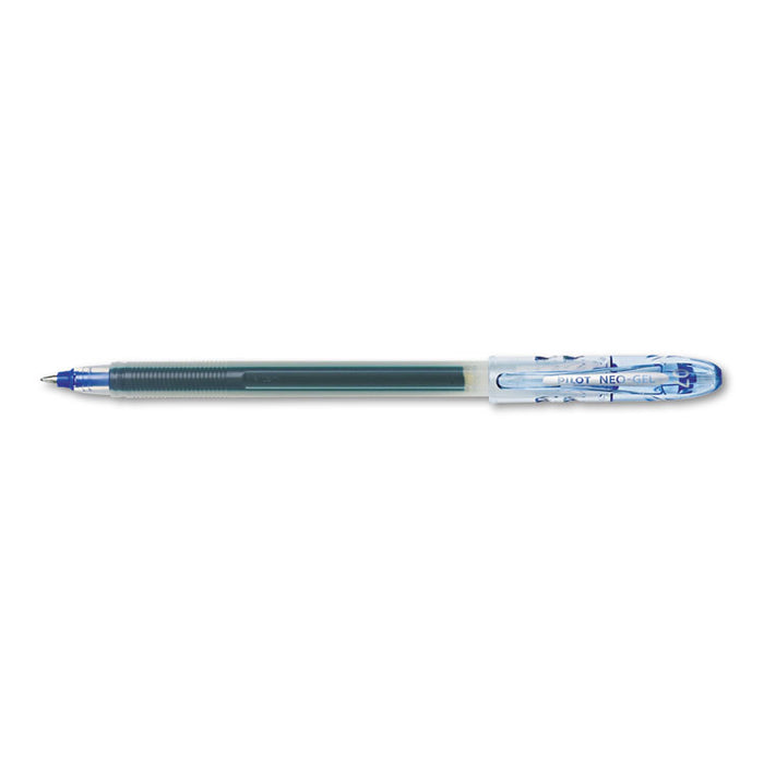 Neo-Gel Gel Pen, Stick, Fine 0.7 mm, Blue Ink, Blue Barrel, Dozen
