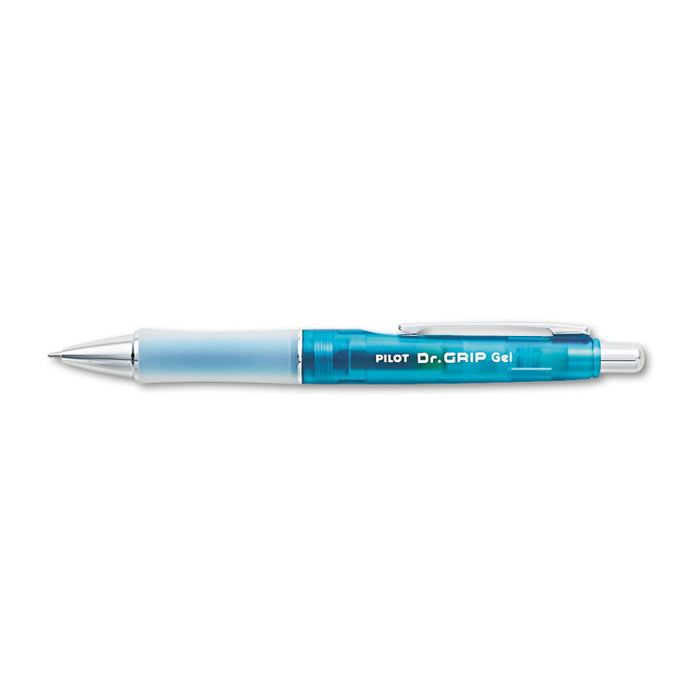 Dr. Grip Retractable Gel Pen, Fine 0.7mm, Black Ink, Blue Barrel