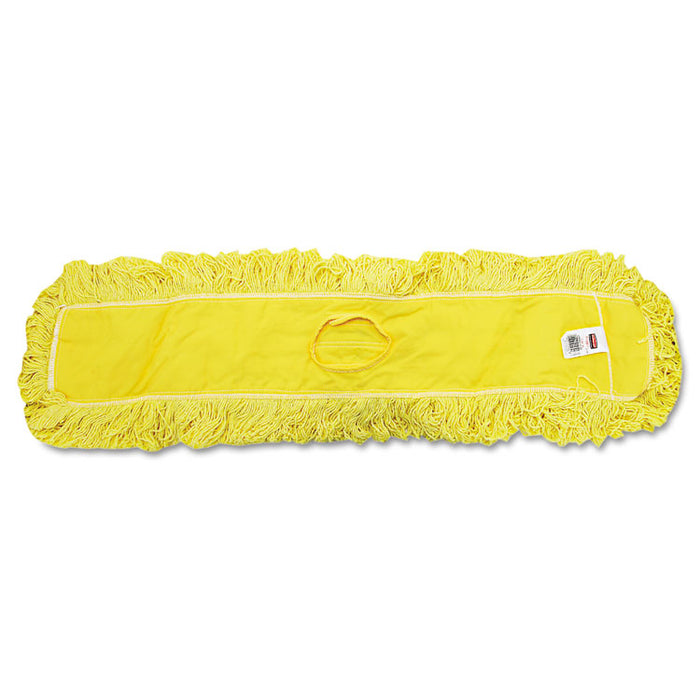 Trapper Commercial Dust Mop, Looped-end Launderable, 5" x 36", Yellow