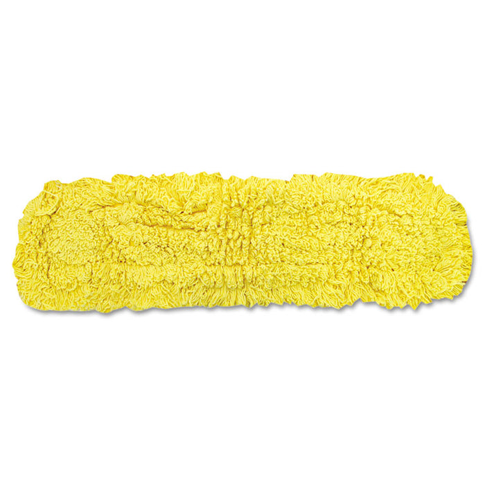 Trapper Commercial Dust Mop, Looped-end Launderable, 5" x 36", Yellow