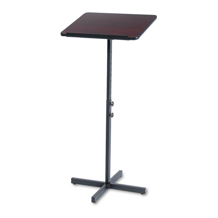 Adjustable Speaker Stand, 21w x 21d x 29.5h to 46h, Mahogany/Black