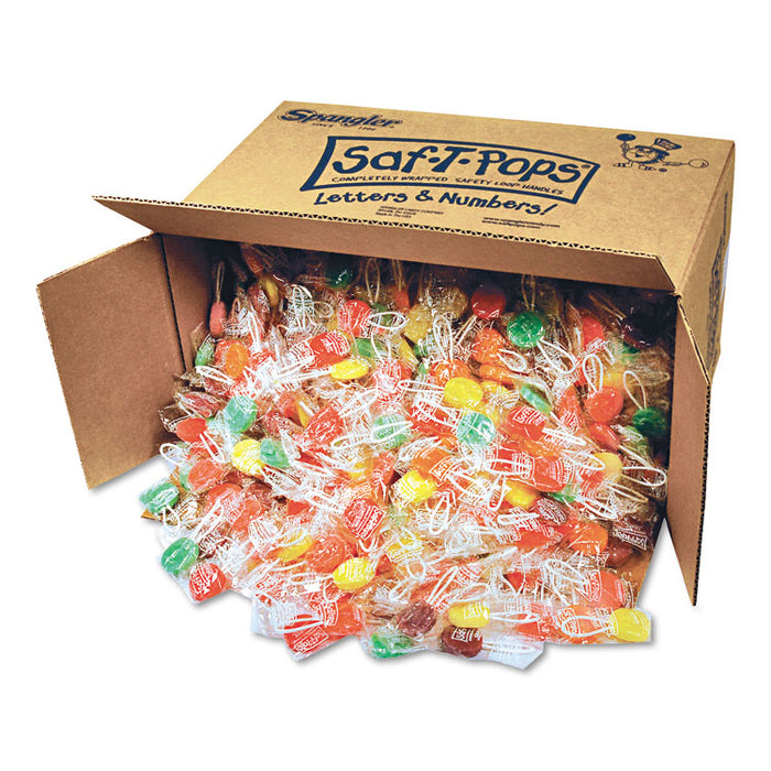 Saf-T-Pops, Assorted Flavors, Individually Wrapped, Bulk 25 lb Box, 1000/Carton