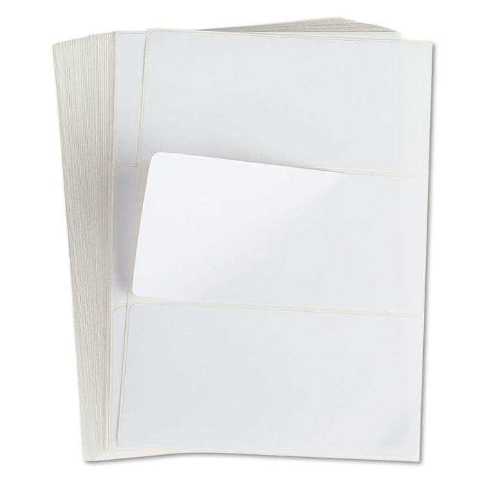 Self-Adhesive Removable ID Labels, 2 x 4, White, 3/Sheet, 40 Sheets/Pack